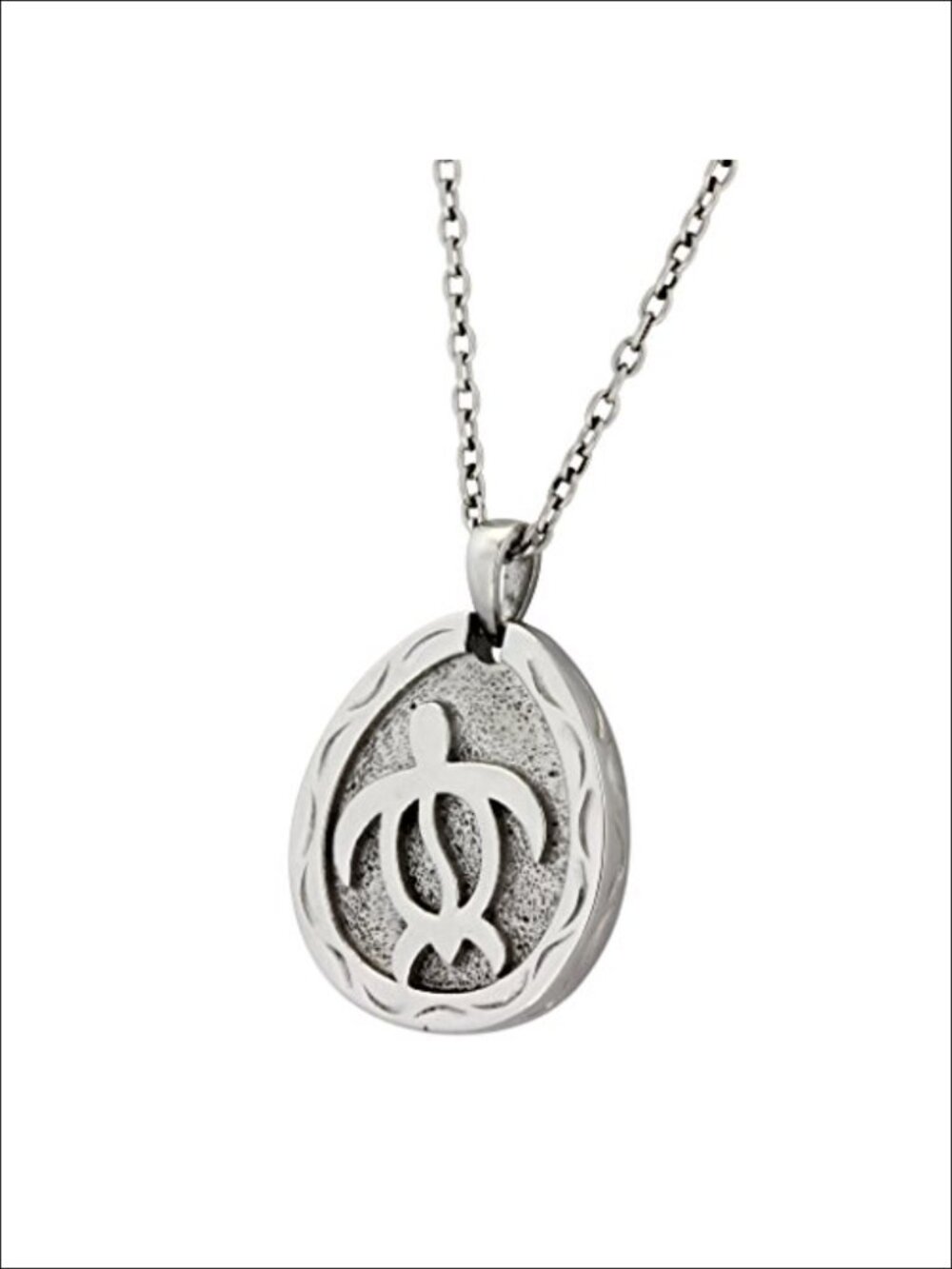 Hawaiian Honu Sea Turtle Pendant Necklace Stainless Steel